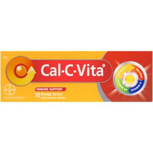 Cal-C-Vita Orange Flavoured Immune Support Effervescent Tablets 10 Pcs