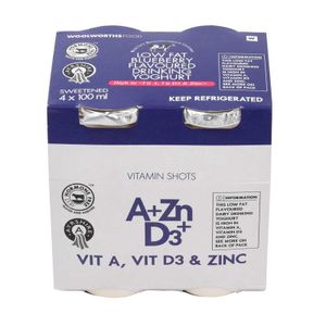 Low Fat Blueberry Flavoured Ayrshire Drinking Yoghurt 4 x 100 ml