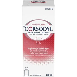 Corsodyl Alcohol Free Antibacterial Mouthwash 300 ml