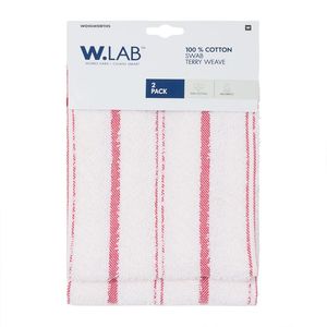 W.Lab 100 % Cotton Terry Weave Dish Swabs 2 pk