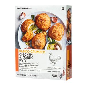 Frozen Panko Crumbed Chicken & Garlic Kyivs 540 g