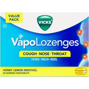 Vicks VapoLozenges Honey Lemon Flavoured Lozenges 24 Pcs