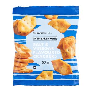 Salt and Vinegar Flavoured Mini Crackers 50 g