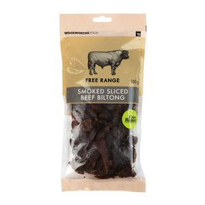 Free Range Smoked Sliced Beef Biltong 150 g
