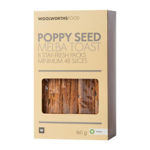 Poppy Seed Melba Toast 160 g