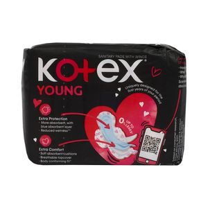 Kotex Young Maxi Protect Day Sanitary Pads with Wings 9 pk