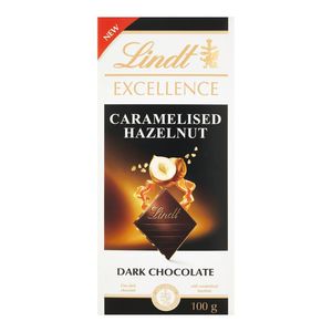 Lindt Excellence Caramelised Hazelnut Dark Chocolate Slab 100 g