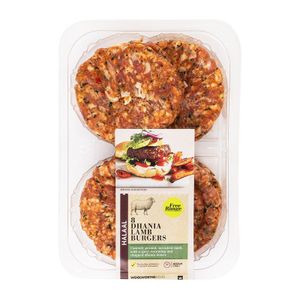 Halaal Free Range Dhania Lamb Burgers 8 pk