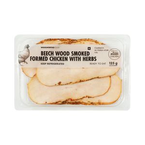 Sliced Beech Wood Smoked Formed Chicken with Herbs 125 g