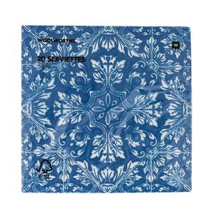 3 Ply Azulejo Tile Design Serviettes 20 pk