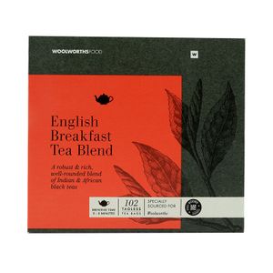 English Breakfast Tagless Tea Bags 102 pk