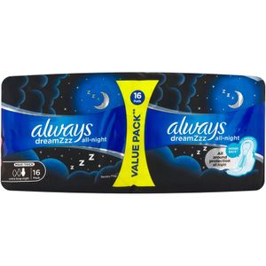 Always DreamZzz All-Night Maxi Thick Extra Long Sanitary Pads 16 pk