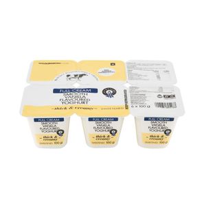 Full Cream Ayrshire Smooth Vanilla Yoghurt 6 x 100 g
