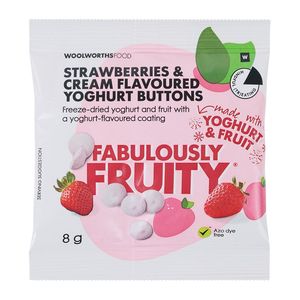 Fabulously Fruity Strawberries and Cream Yoghurt Buttons 8 g