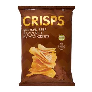 Smoked Beef Flavoured Potato Crisps 125 g