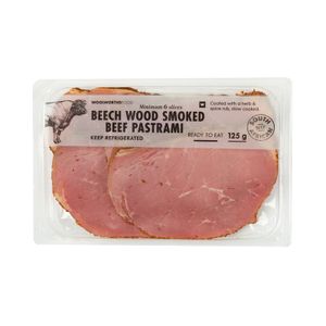 Sliced Beech Wood Smoked Beef Pastrami 125 g