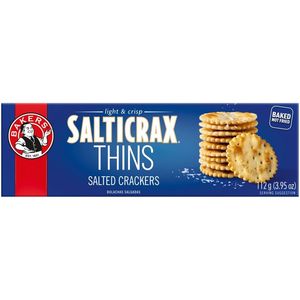 Bakers Salticrax Thins Salted Crackers 112 g