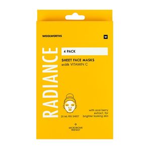 Radiance Sheet Face Masks 4 pk