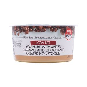Low Fat Yoghurt with Salted Caramel & Chocolate Coated Honeycomb 150 g