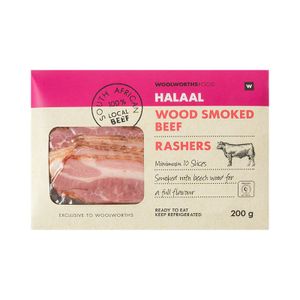 Halaal Wood Smoked Beef Rashers 200 g