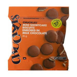 CHUCKLES? Shortcake Biscuits Enrobed in Milk Chocolate 30 g