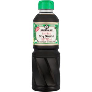Kikkoman Traditional Less Salt Soy Sauce 480 ml