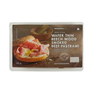 Wafer Thin Beech Wood Smoked Beef Pastrami 125 g