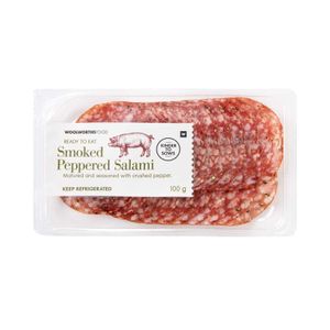Sliced Smoked Peppered Salami 100 g