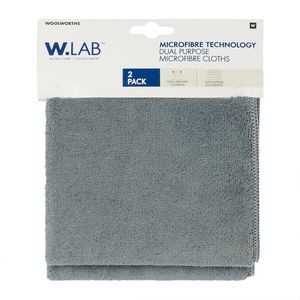 W.LAB? Dual Purpose Microfibre Cloths 2 pk