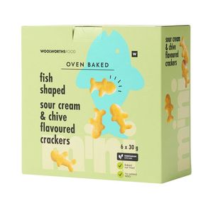 Sour Cream and Chives Flavoured Mini Fish Shaped Crackers 30 g