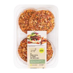 Free Range Dhania Lamb Burgers 8 pk