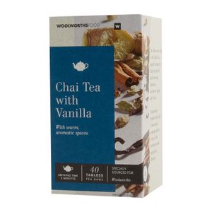 Chai Tea with Vanilla Tagless Tea Bags 40 pk