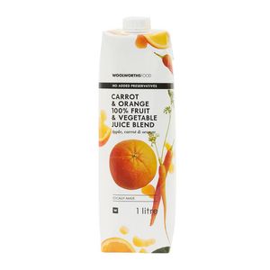 100 % Carrot and Orange Fruit and Vegetable Juice Blend 1 L