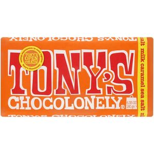 Tony's Chocolonely Milk Chocolate with Caramel Sea Salt 180 g