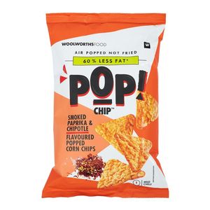 Pop! Chip Smoked Paprika And Chipotle Flavoured Popped Corn Chips 85 g