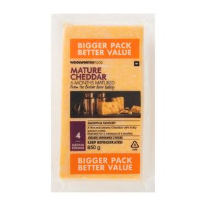 Bulk Mature Cheddar Cheese 850 g