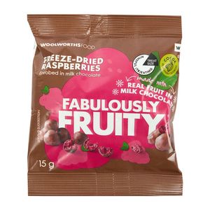 Fabulously Fruity Freeze-Dried Raspberries In Milk Chocolate 15 g